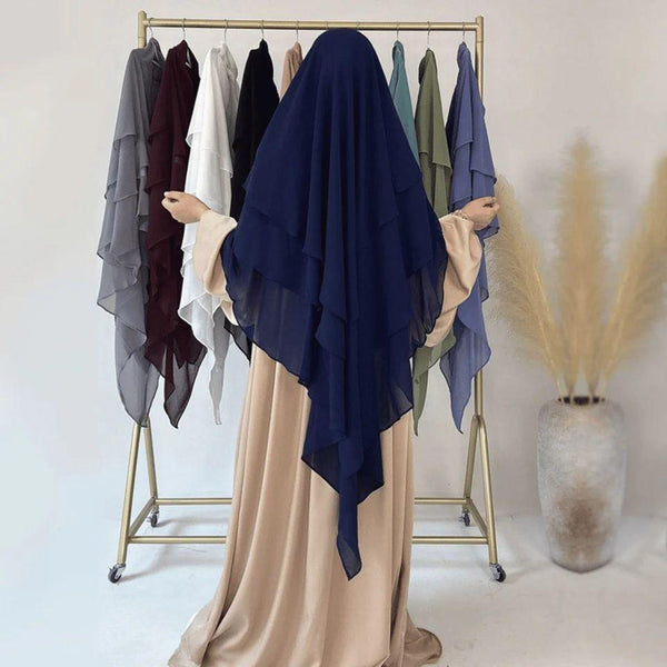 THREE LAYER KHIMAR - NAVY BLUE