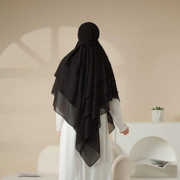 THREE LAYER KHIMAR - BLACK