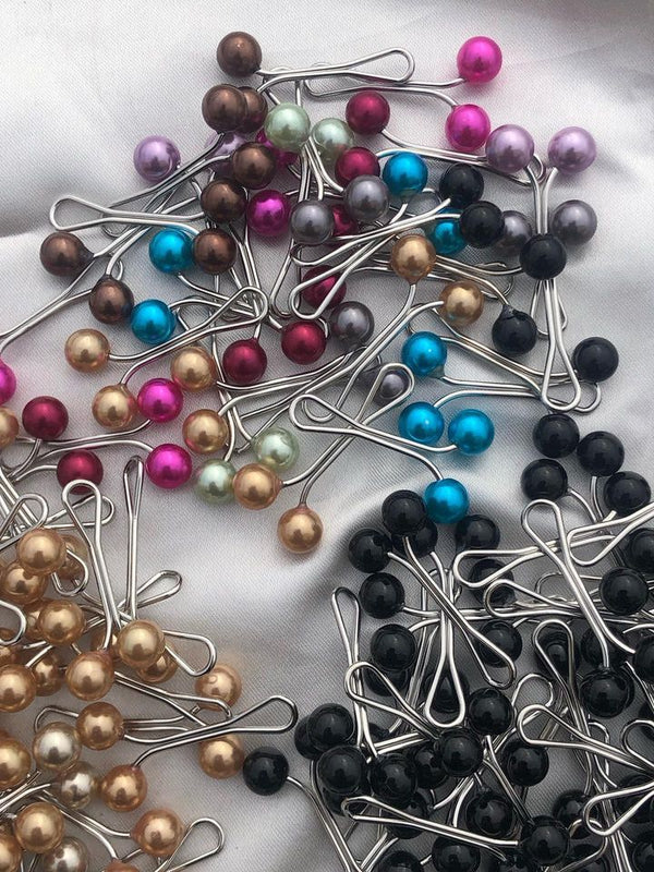 6 Pearl Pins (Multicolor)