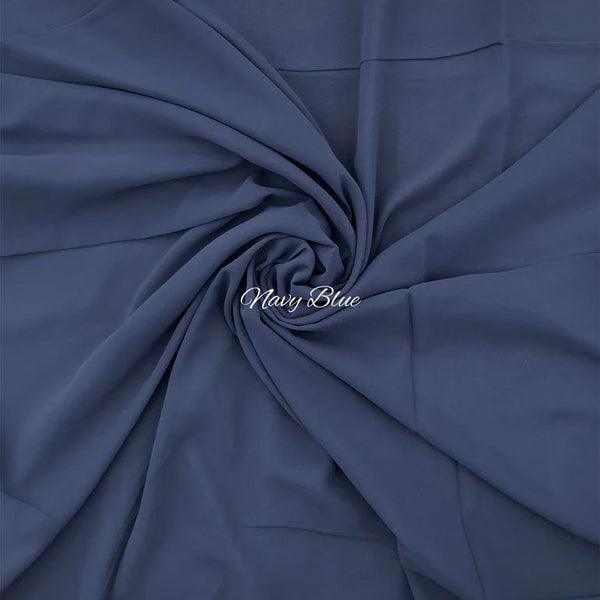 Plain Georgette - Navy Blue