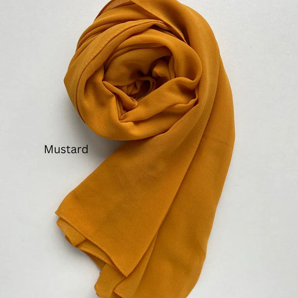 Plain Georgette - Mustard