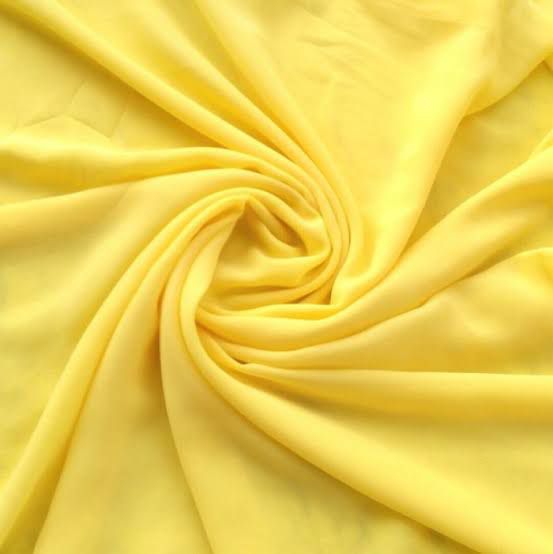 Plain Georgette - Lime Yellow