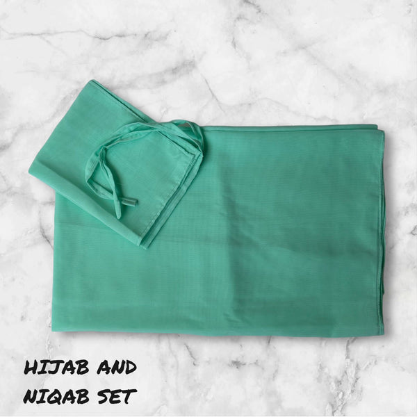 Hijab Niqab Set - Light Sea Green